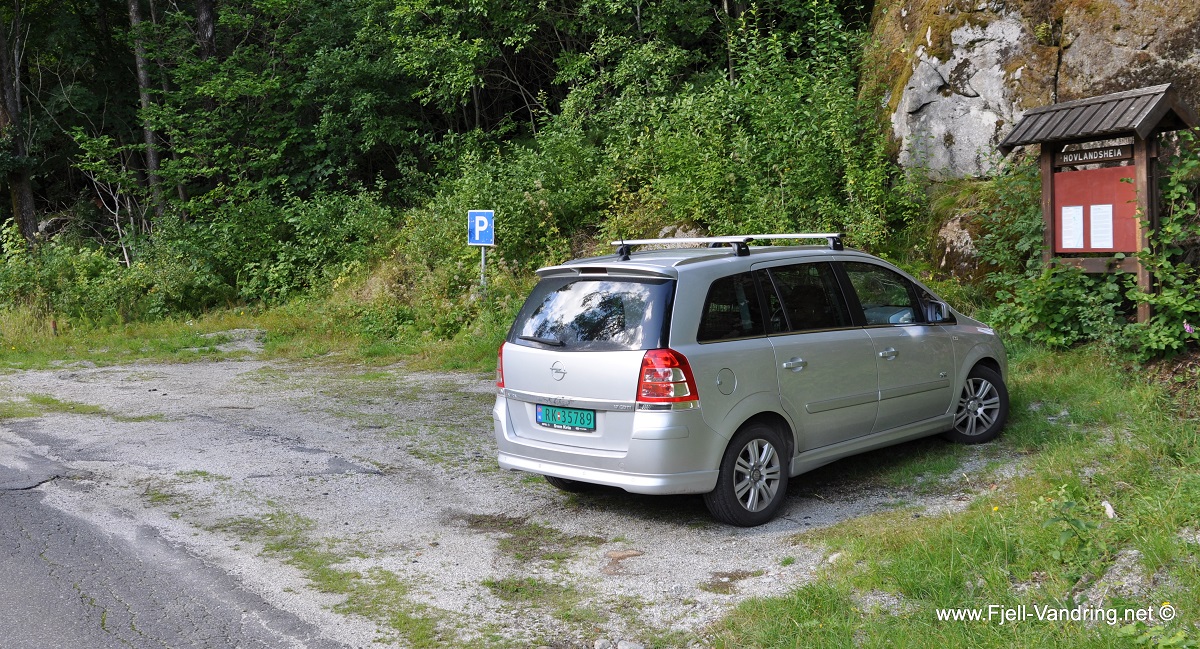 Hovlandsheia - Tilrettelagt parkering på Hovland