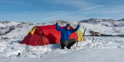 Taumevatn turisthytte - På skitur med pulk og telt